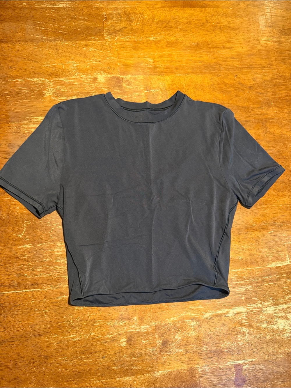 lululemon athletica Black Short Sleeve Crop Top